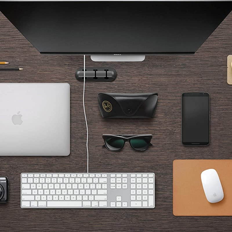 Cable Clips Cord Organizer Cable Management  Adhesive Wire Cord Holder for Computer Power CordsUSB Charging Cables Mouse Cable Desk PC Office Home Car 7 53 Slots Black 3 Packs