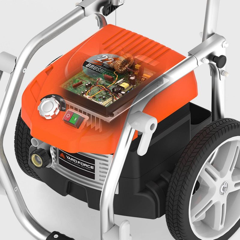2200psi 19" Brushless Electric Pressure Washer With Adjustable Pressure And Turbo Nozzle - Yard Force