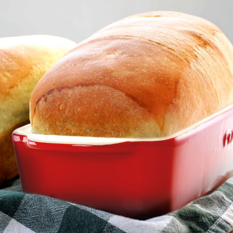 Crock-Pot 1.25 Quart Artisan Rectangle Stoneware Baking Pan in Red