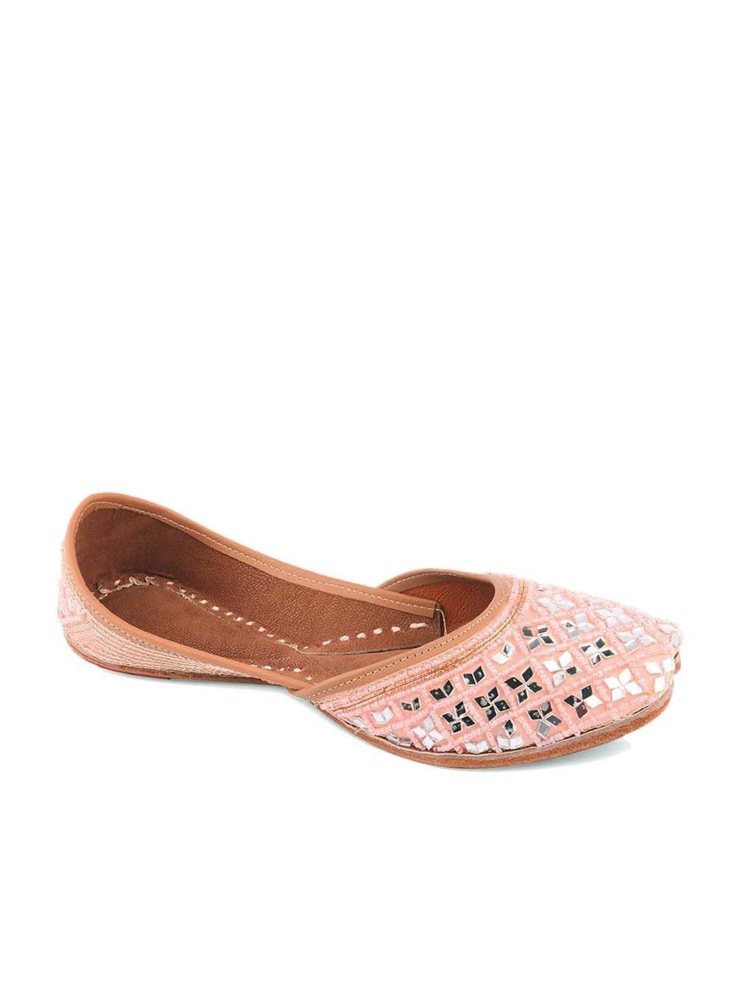 Desi Colour Women's Pink Ethnic Juttis