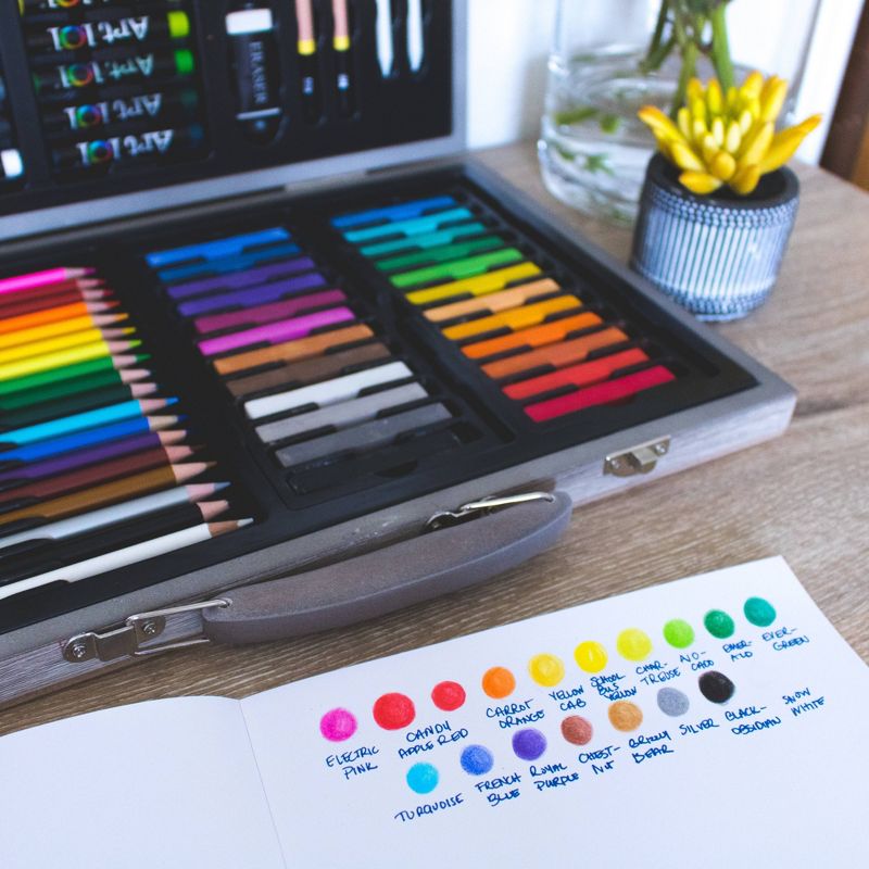 111pc Drawing, Sketching & Doodling Art Set in Wood Case - Art 101