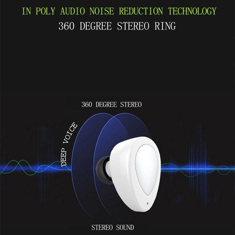 TWS K2 Bluetooth Earbuds True Wireless Mini Stereo Earphone with Charging Socket Play Music for iPhone 7 Plus