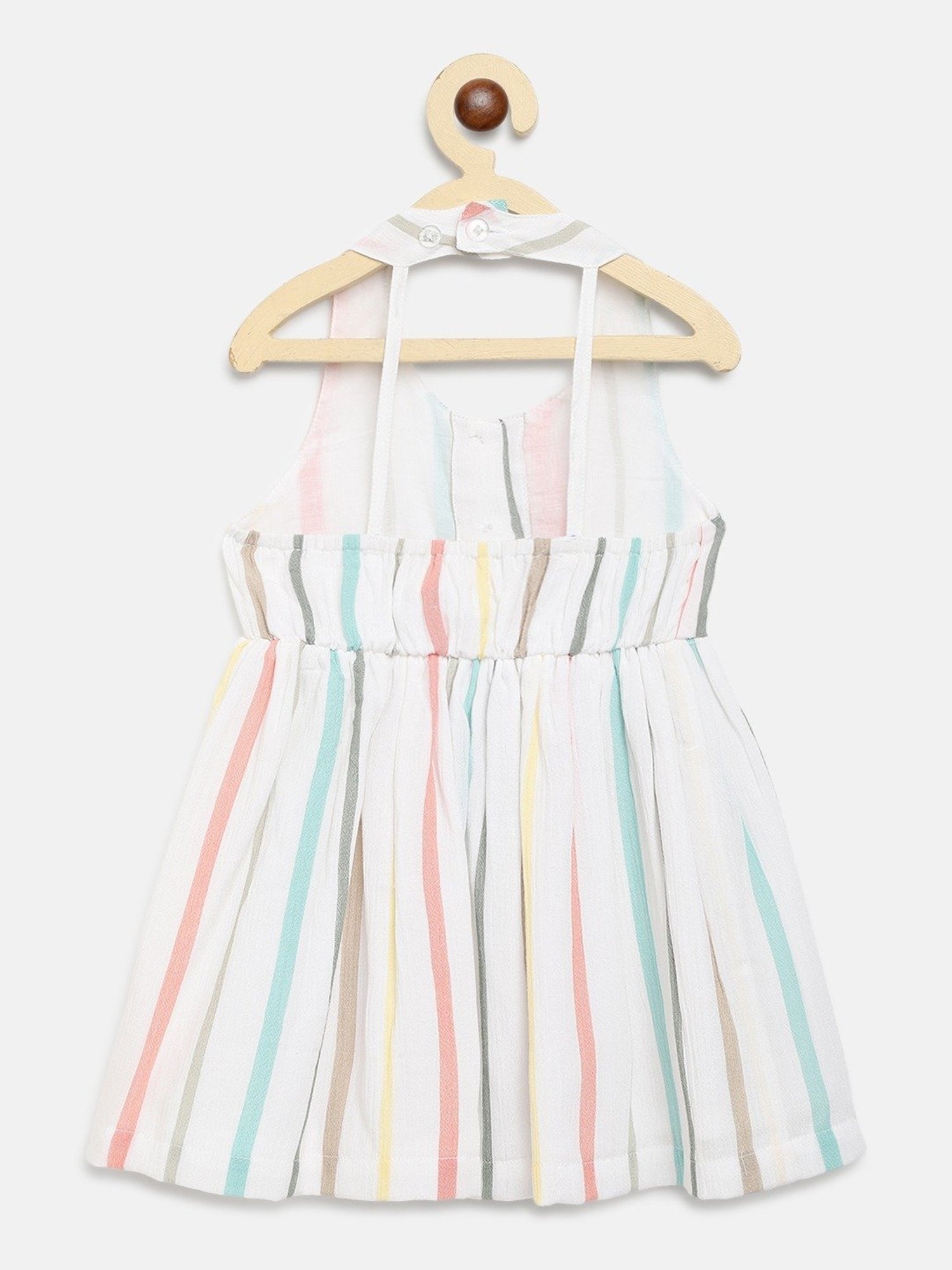 Nauti Nati Kids Multicolor Cotton Striped Dress