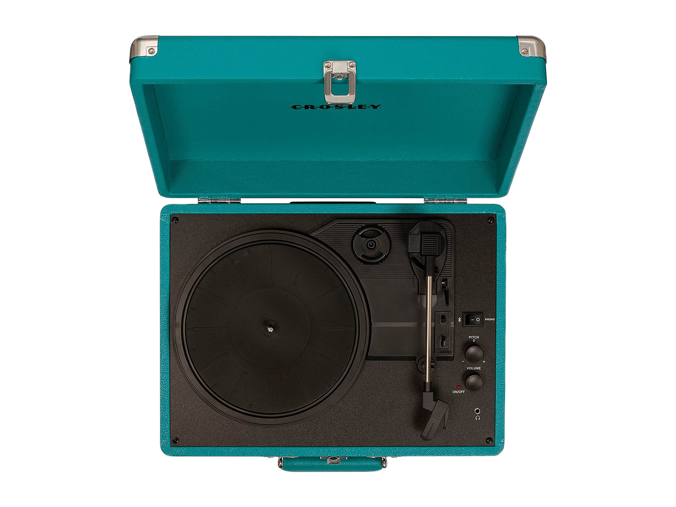 Crosley Cruiser Deluxe Portable Bluetooth Turntable, Teal, CR8005D-TL