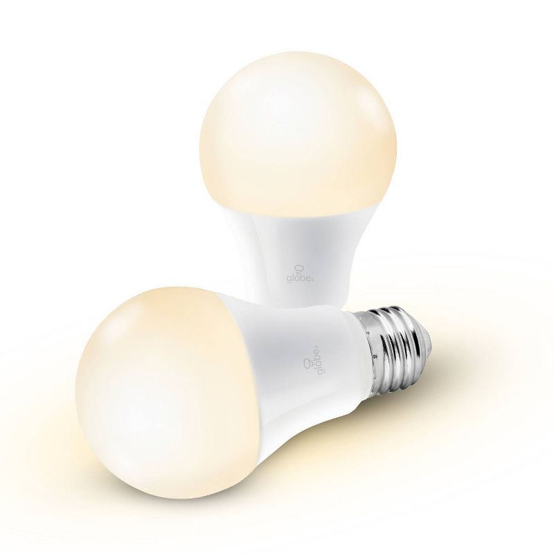 Smart 2pk 60W Equivalent Soft White LED Wi-Fi Enabled Voice Activated A19 E26 Frosted Light Bulb