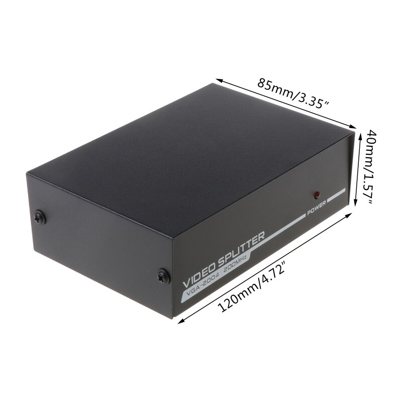 4 Port VGA Frequency Divider 200Hz Video Splitter High Frequency 1600*1280 25m 72XB