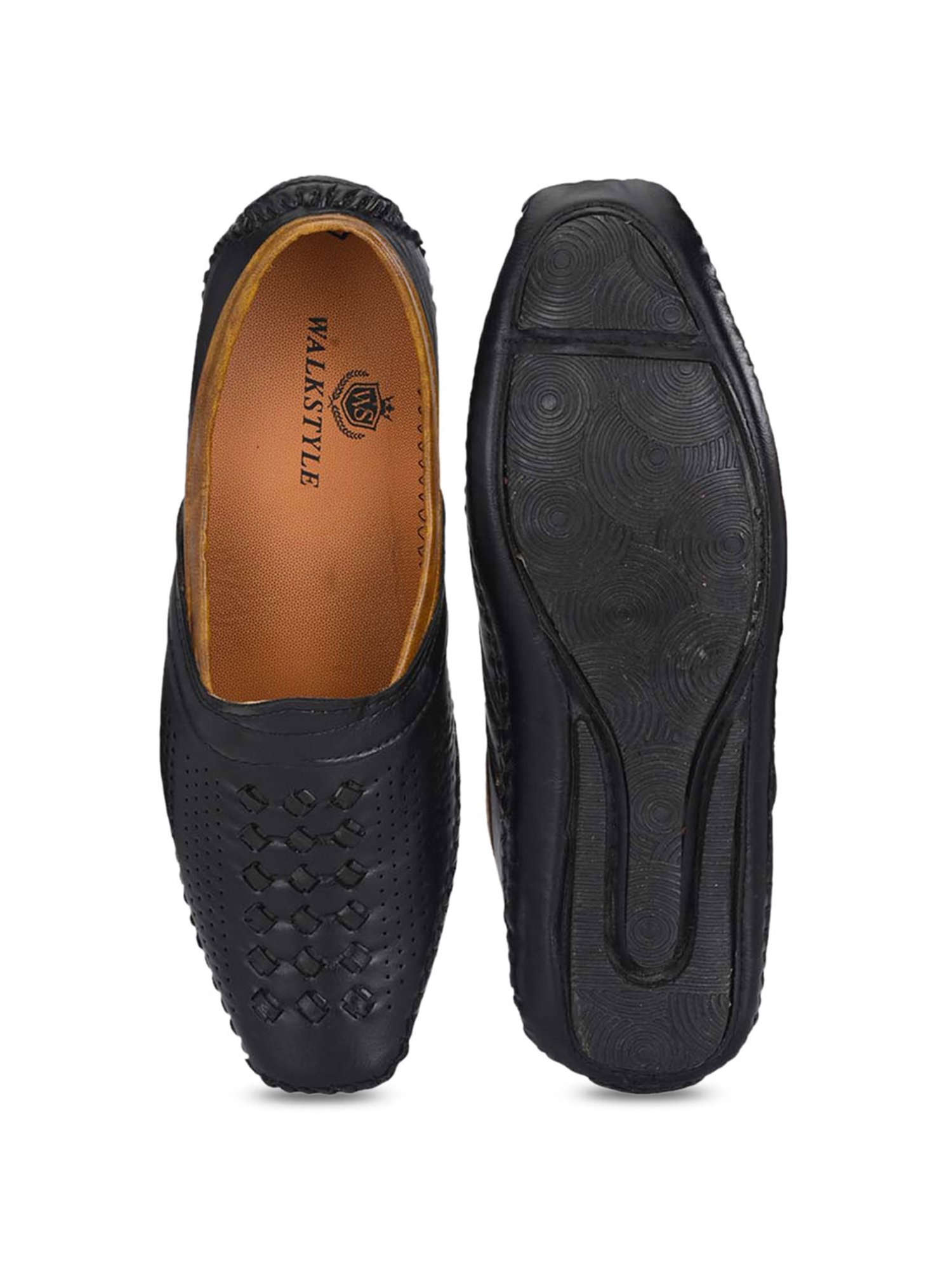 Walkstyle by El Paso Men's Black Casual Slip-Ons