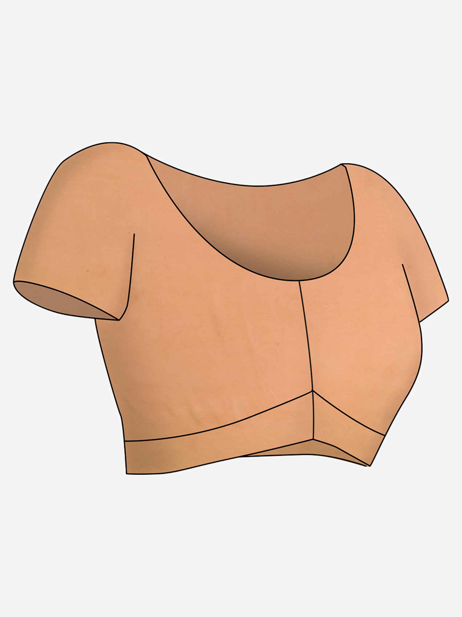 navyasa by liva Beige & Red Printed Saree With Unstitched Blouse