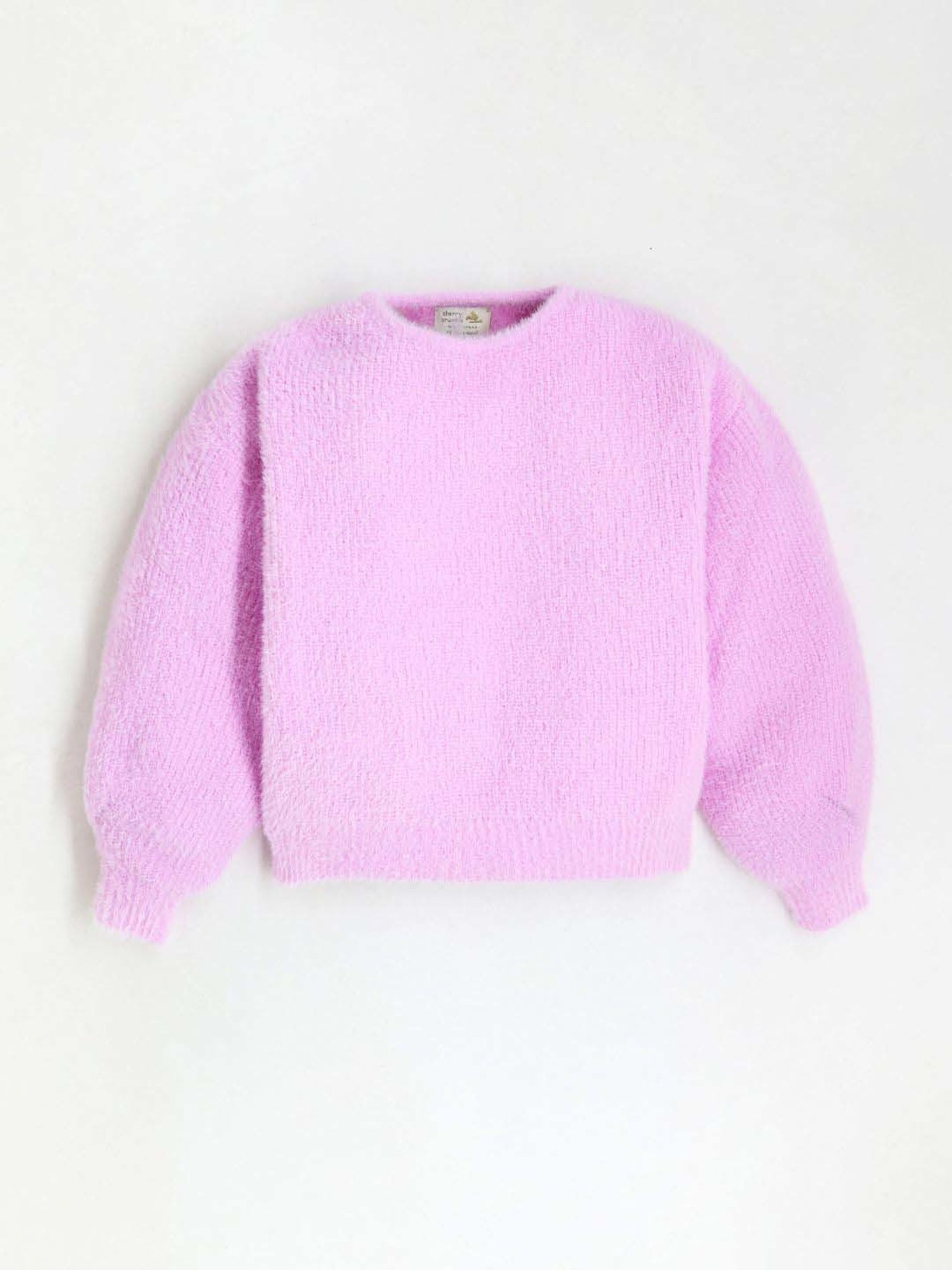 Cherry Crumble By Nitt Hyman Kids Pink Loose Fit Full Sleeves Sweater