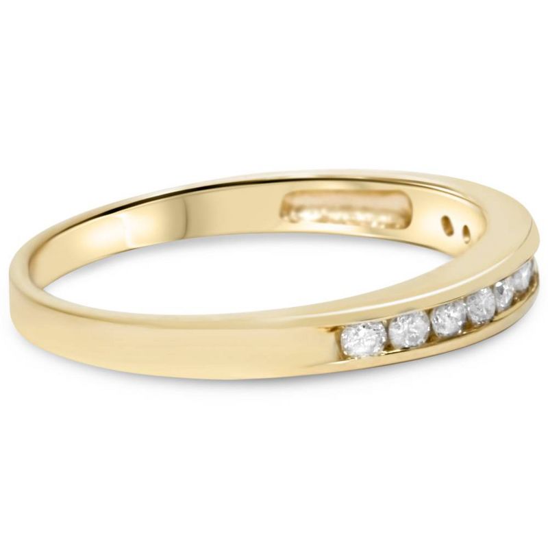 Pompeii3 1/4ct 14K Yellow Gold Diamond Wedding Guard Stack Ring - Size 6