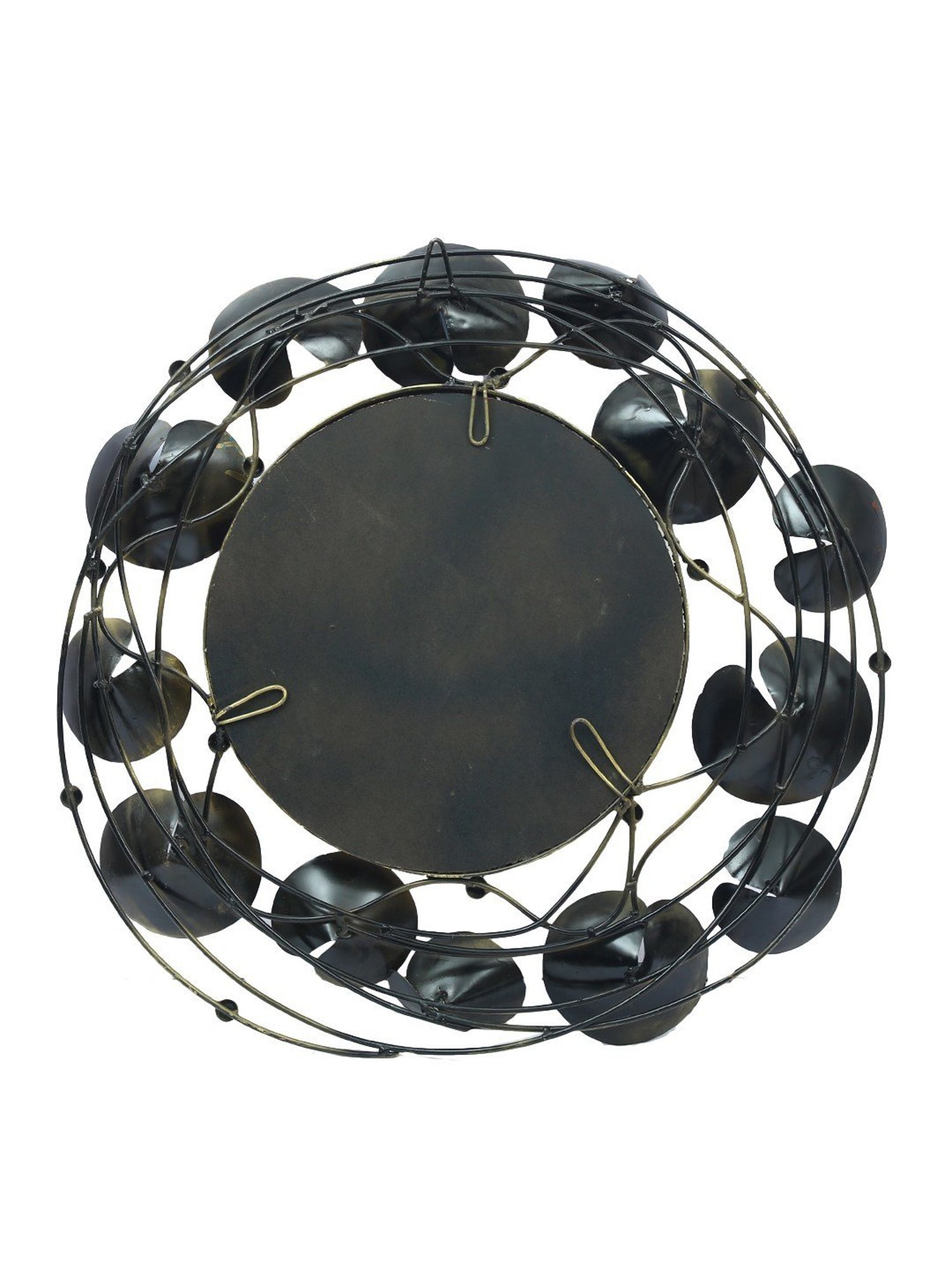 Aapno Rajasthan Gold & Green Metal Wall Mirror