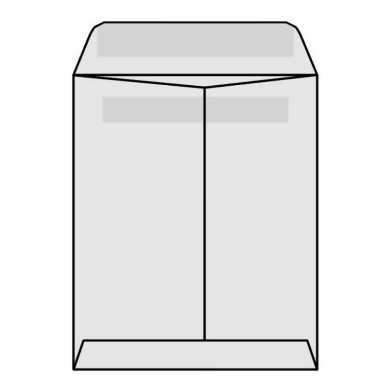 Open End Catalog Envelopes, 11-1/2" x 14-1/2", 28#, Gray Kraft, Center Seam, Self-Sealing (Latex Adhesive), Flaps Extended (Box of 250)