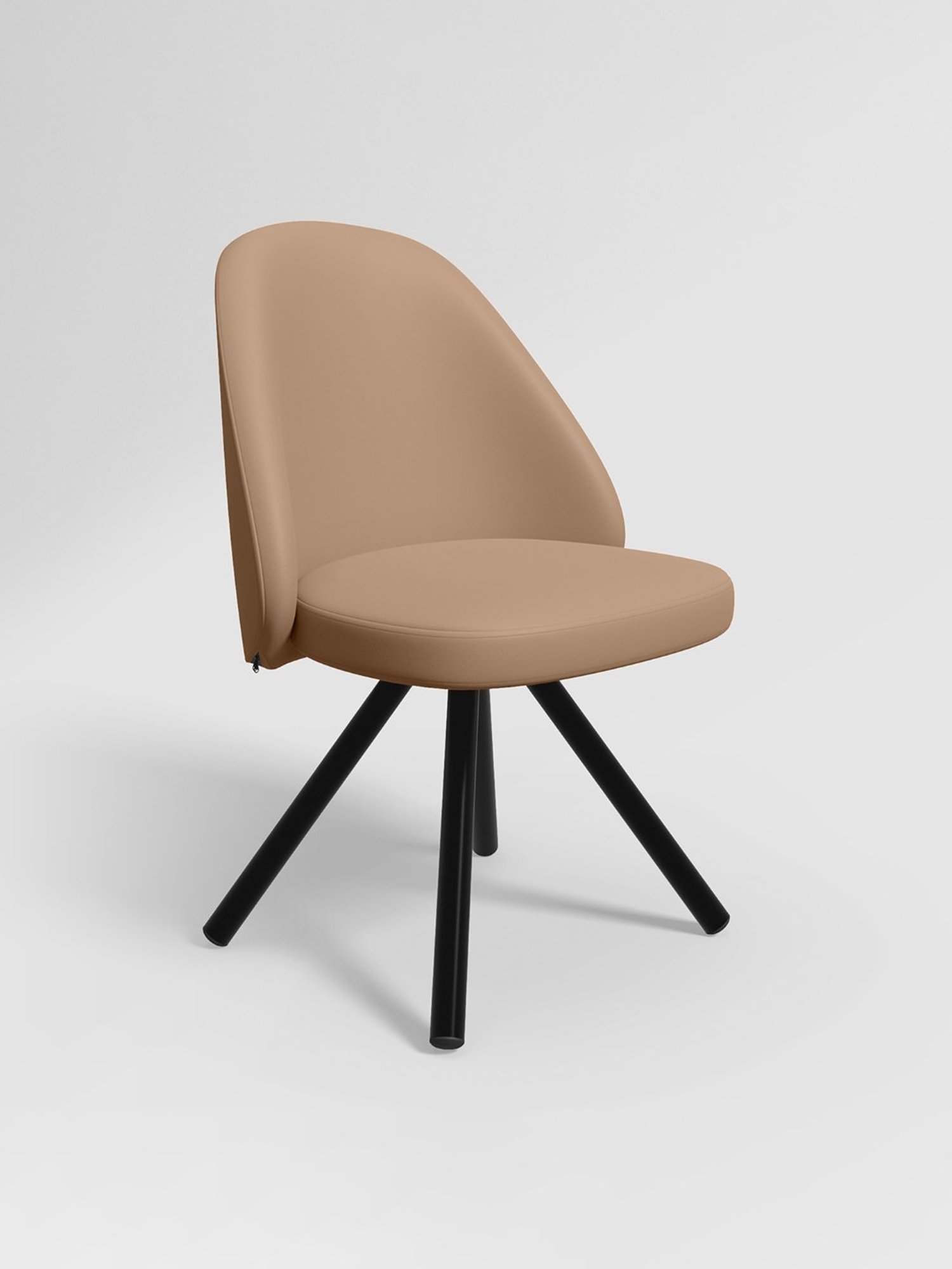 Godrej Interio Fraise Beige Leather Dining Chair (Set of 2)