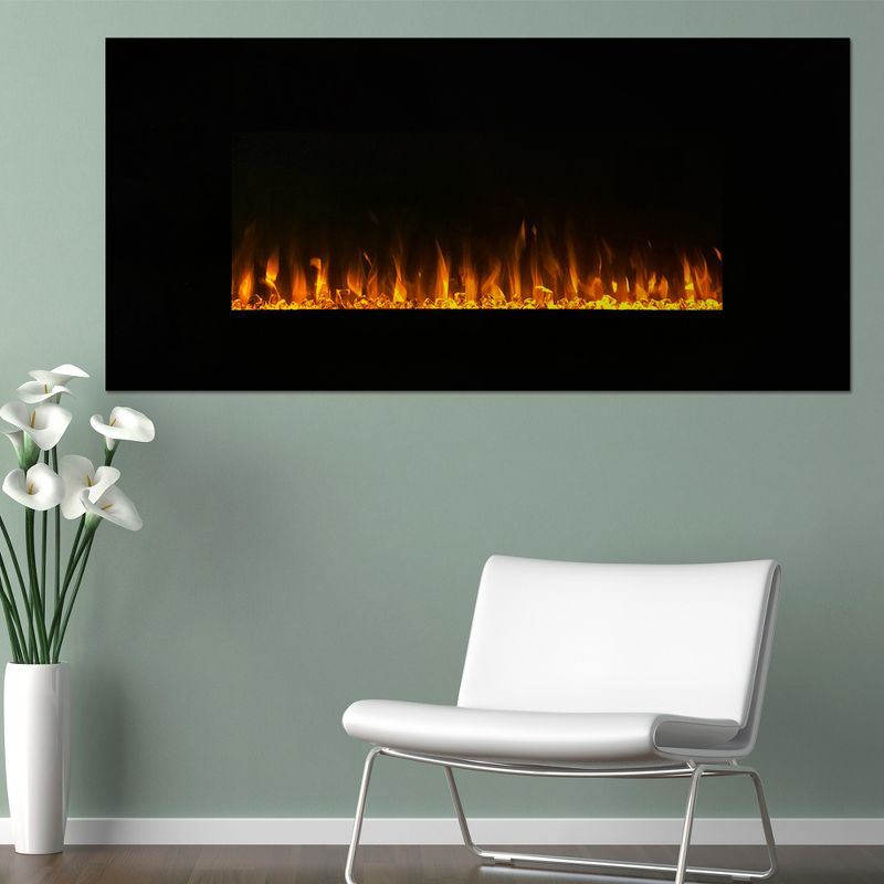 Northwest 42" Electric Fireplace Wall Mounted Led Fire And Ice Flame With Remote