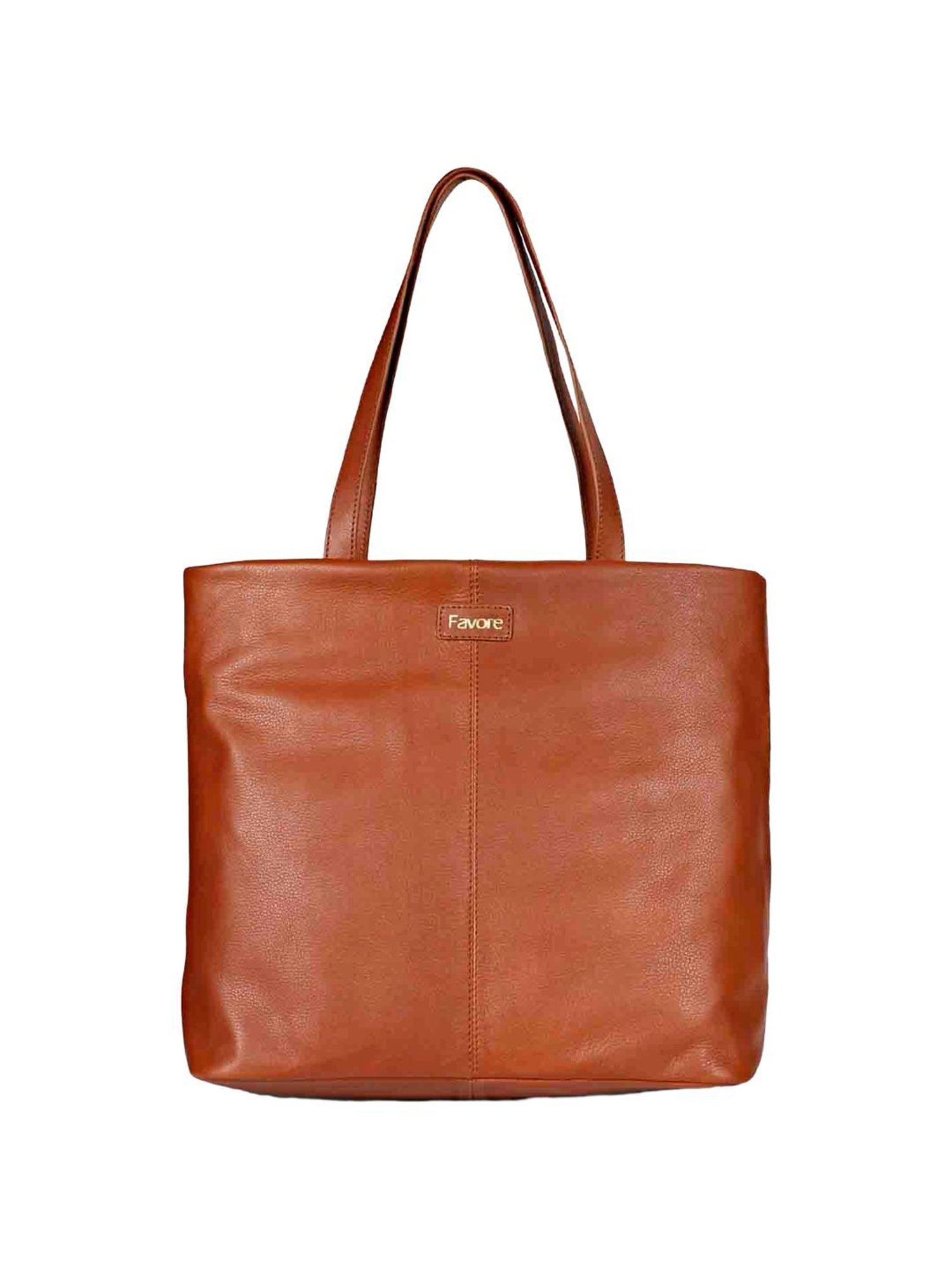Favore Tan Solid Medium Totes