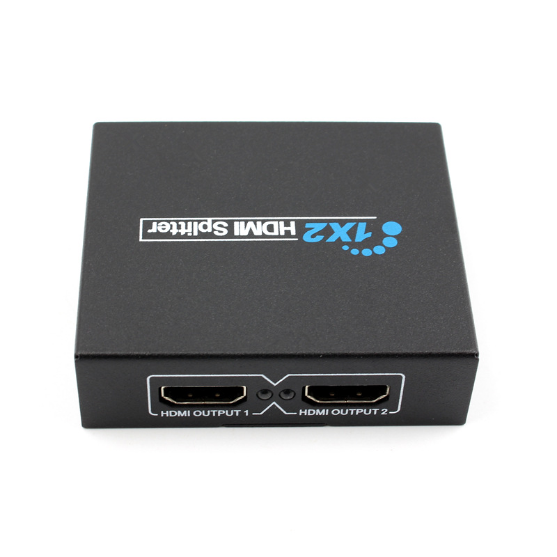 1080P HDMI Splitter Full HD Video HDMI Switch HDMI Amplifier 1 Into 2 Out (1 Source onto Dual Displays) With Power Adapter 1 to 2 Monitor
