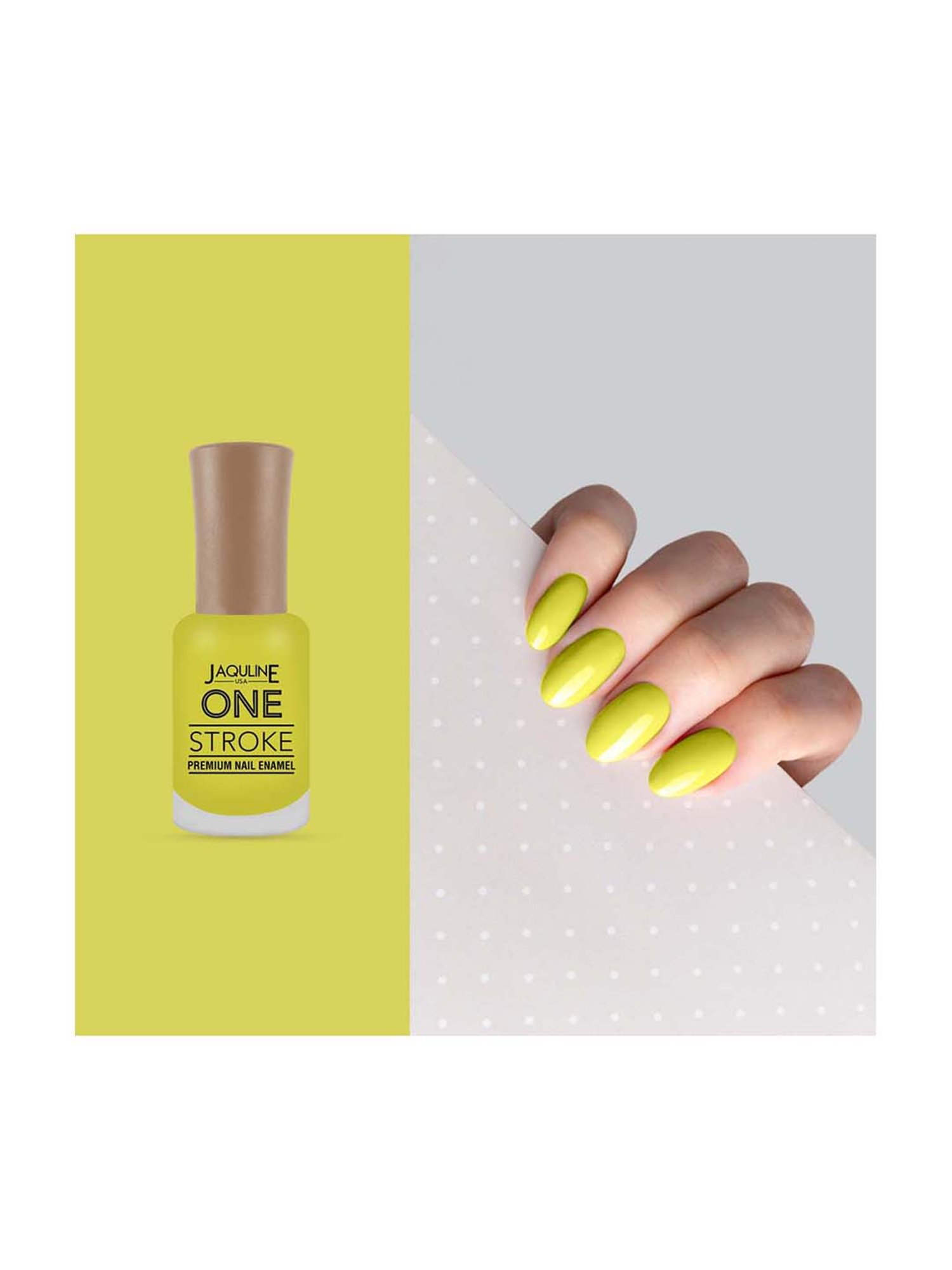 Jaquline USA One Stroke Premium Nail Enamel One Stroke Limen Lemon - 8 ml