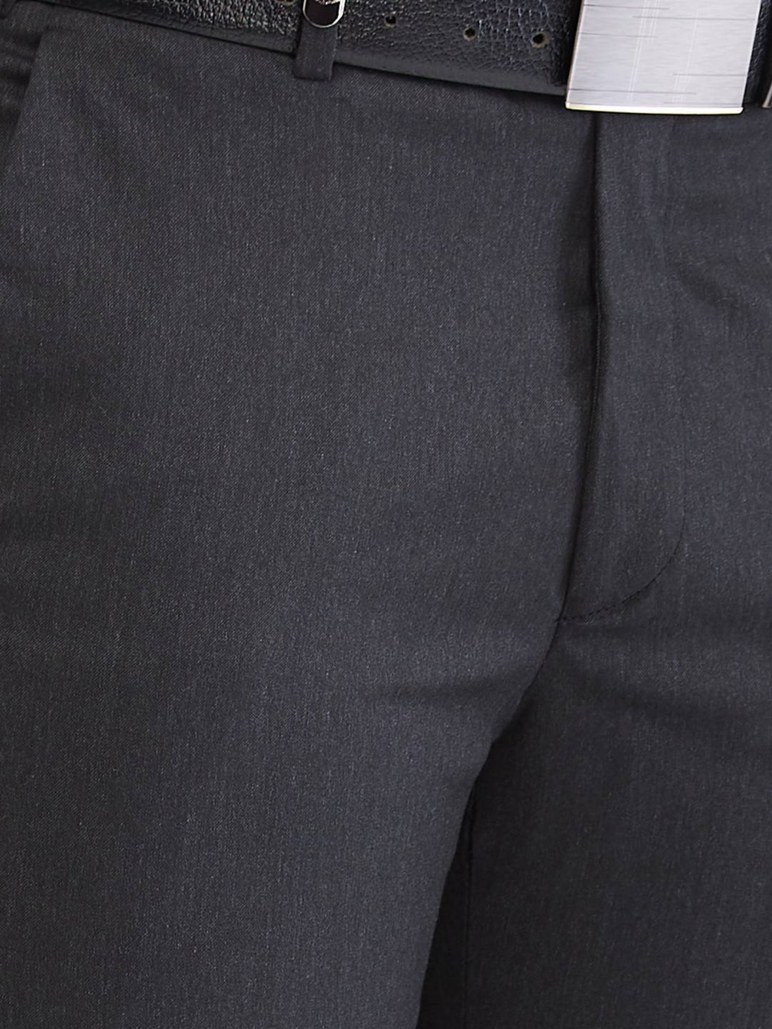 Park Avenue Grey Super Slim Fit Texture Trousers