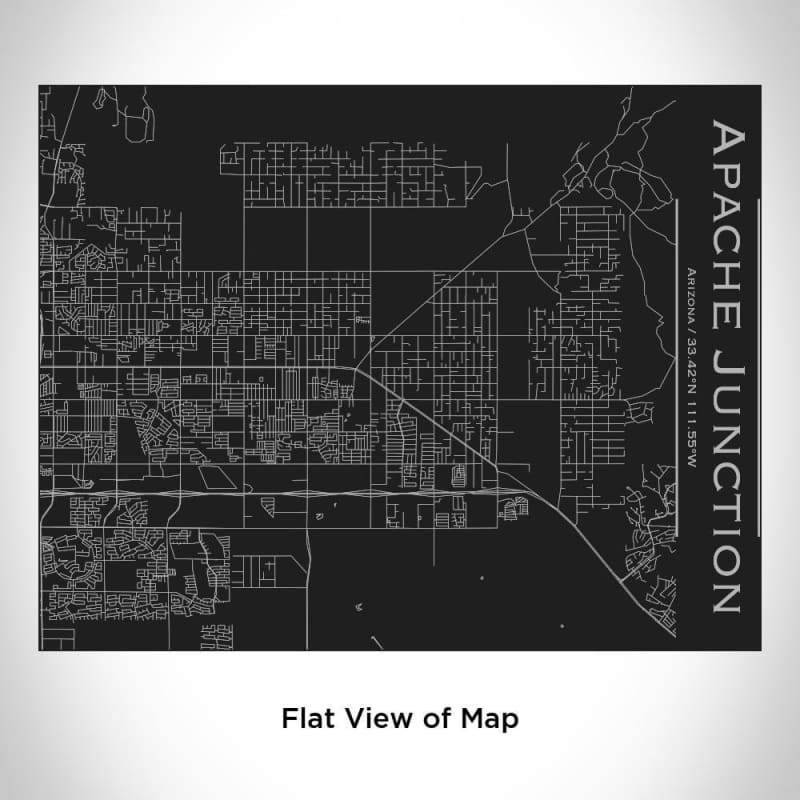 Apache Junction - Arizona Map Bottle with Bamboo Top in Matte Black