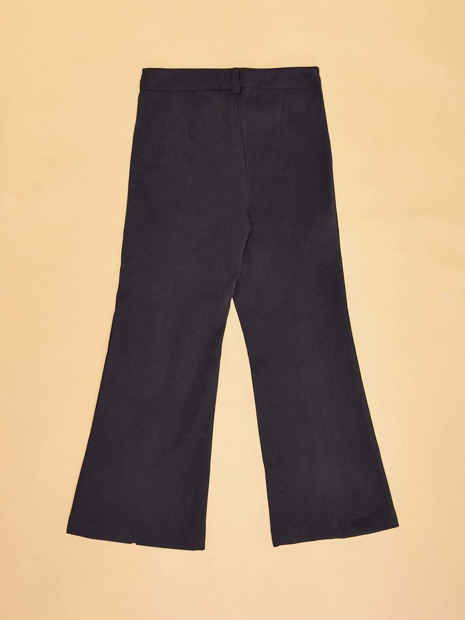 METTLE Girls Navy Solid Joggers