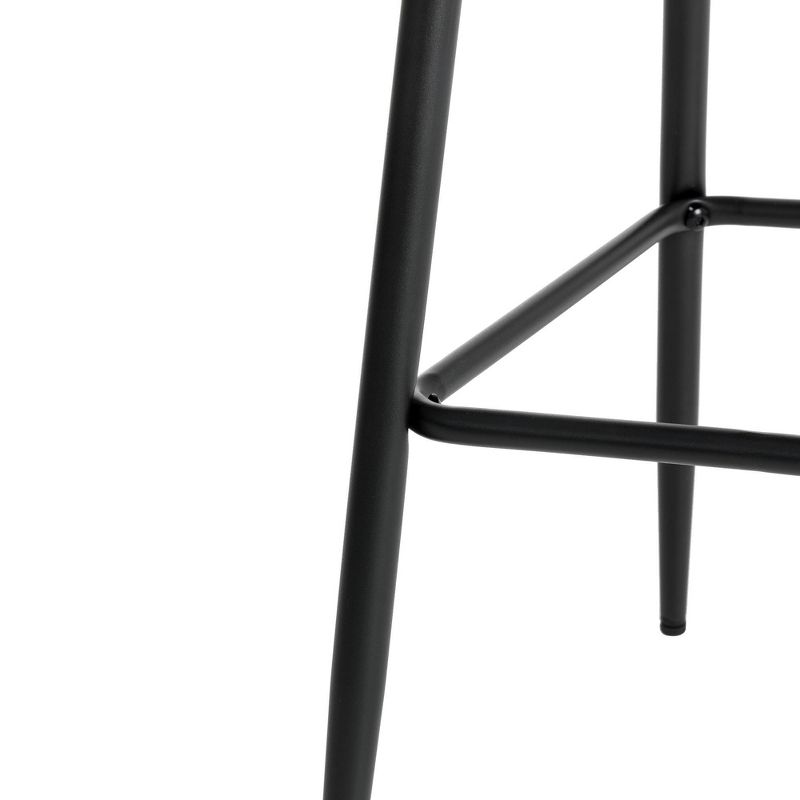 43" Set of 2 PU Leather Barstools Gray - Glitzhome