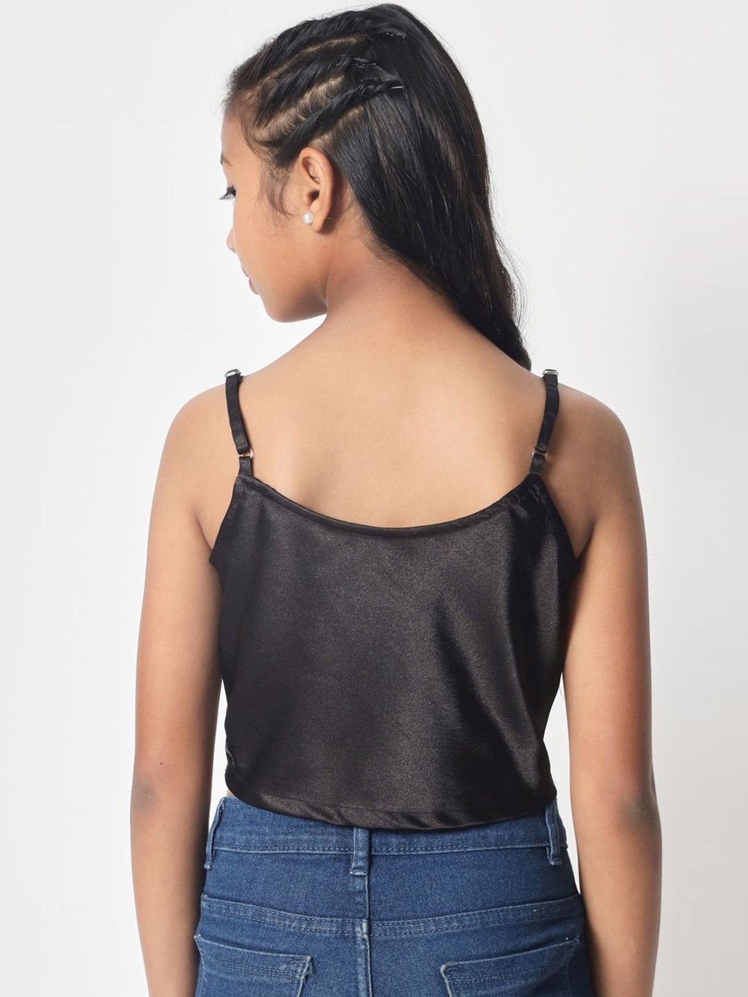 studiorasa Kids Black Fitted Fit Top