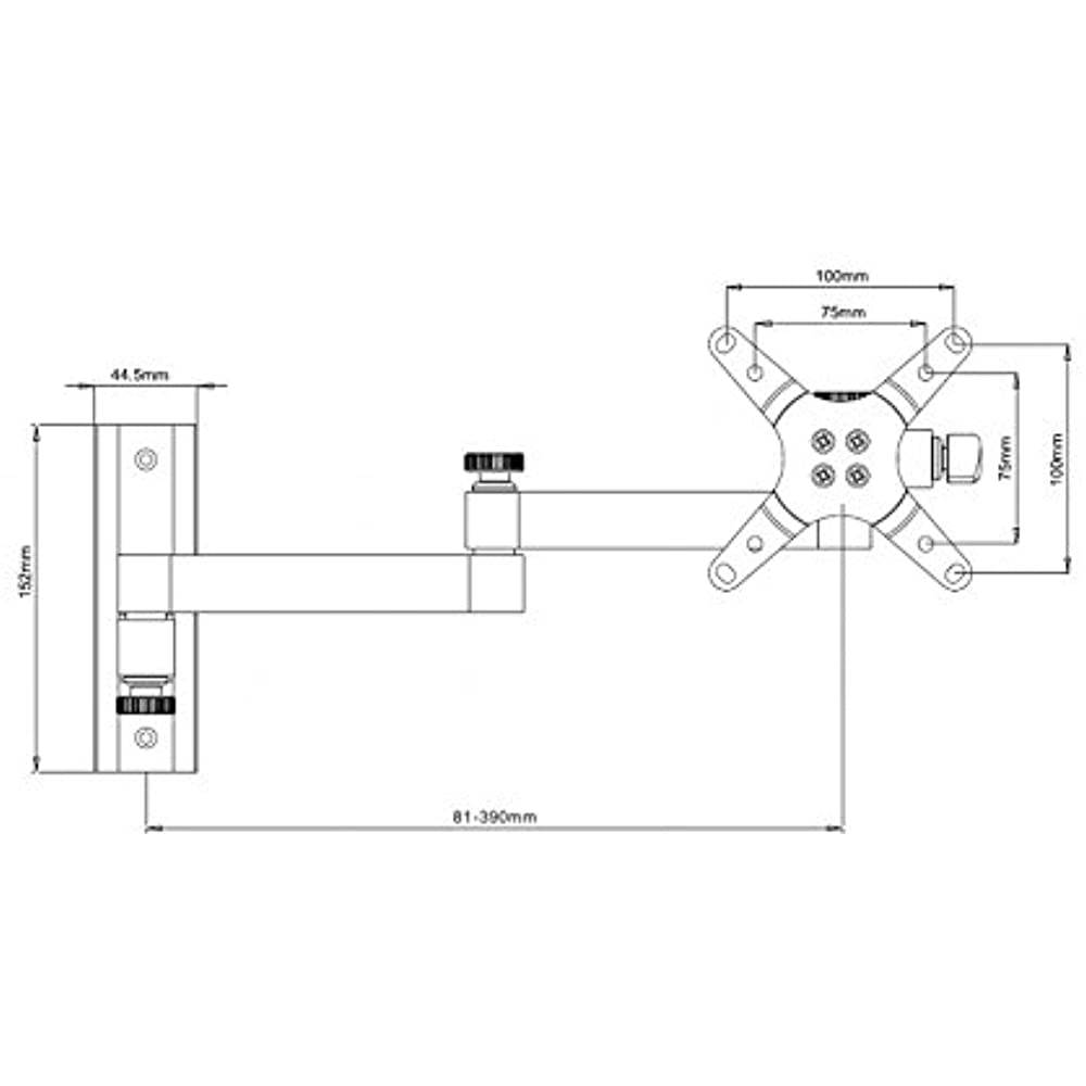 2-Arm Tilt/Swivel TV Wall Mount- 13-30in