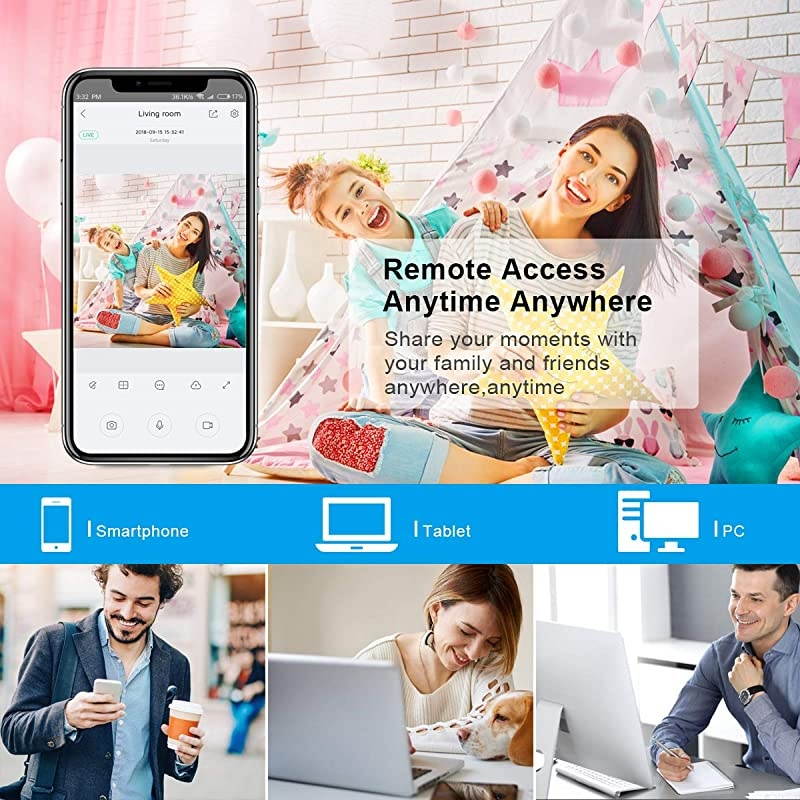 8CH Home Security Camera System 5MP HD TVI AHD DVR Video Recorder with 1TB Hard Drive 8pcs 1920TVL Outdoor Indoor CCTV Surveillance Bullet Cameras IR Night Vision Easy Remote Access Motion Alert