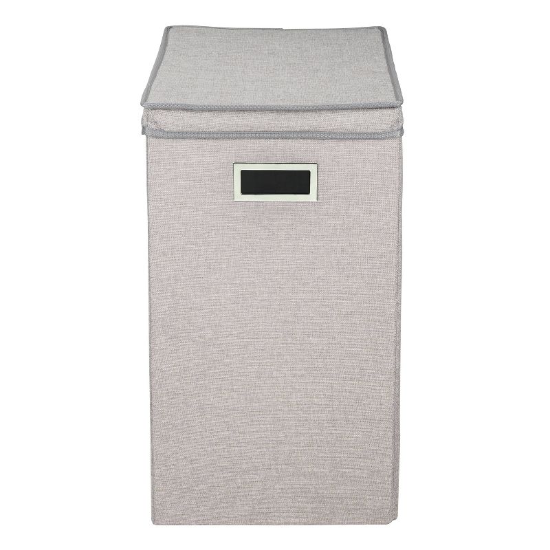 Greenway Collapsible Double Sorter Laundry Hamper Gray