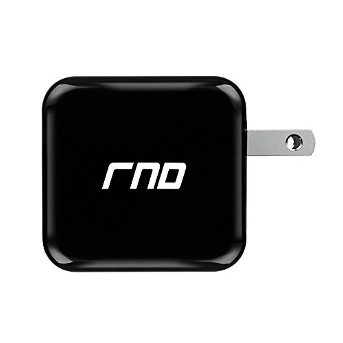 RND QC3.0 Quick Charge Compatible USB AC/Wall Charger (QC2.0 Compatible) with Foldable Plug Google (Pixel, XL), Samsung Galaxy (S10, S10 Plus, S10e, S9, S9 Plus, S8, S8 Plus, Note), LG, More (Black)