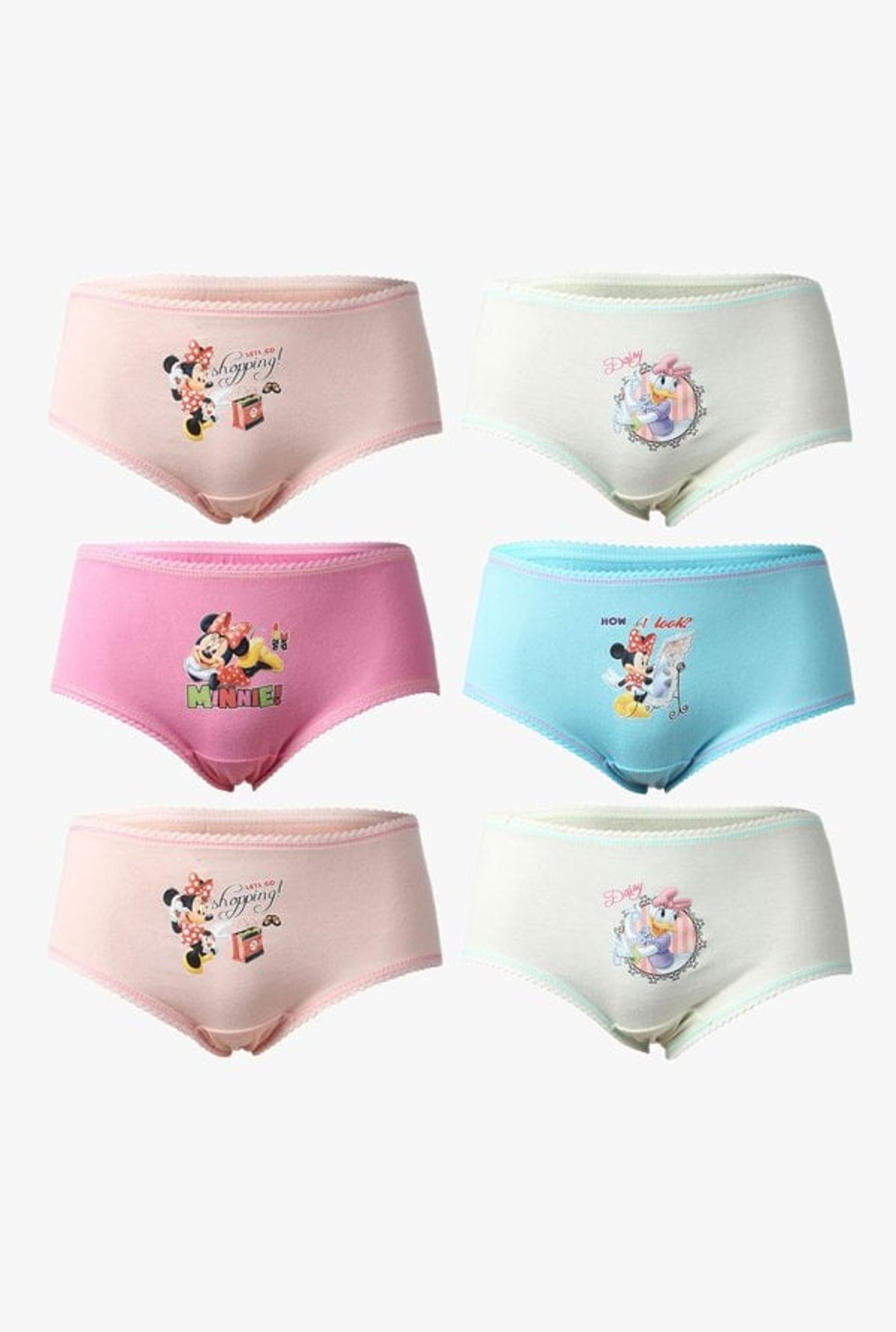 D'chica Kids Multicolor Cotton Printed Panties - Pack of 6
