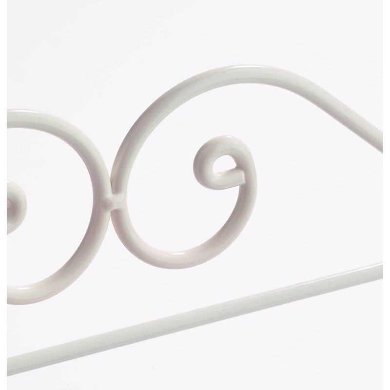 Badger Basket Scrollwork Metal Doll Loft Bed with Daybed and Bedding - White/Pink