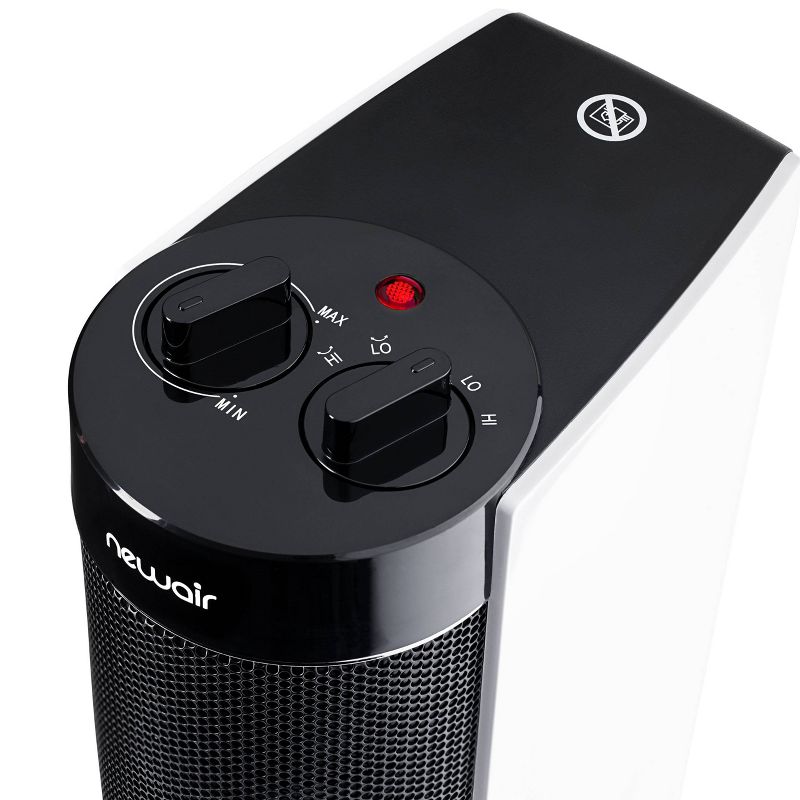 NewAir 1500W Electric Compact Portable Ceramic Tower Heater White/Black