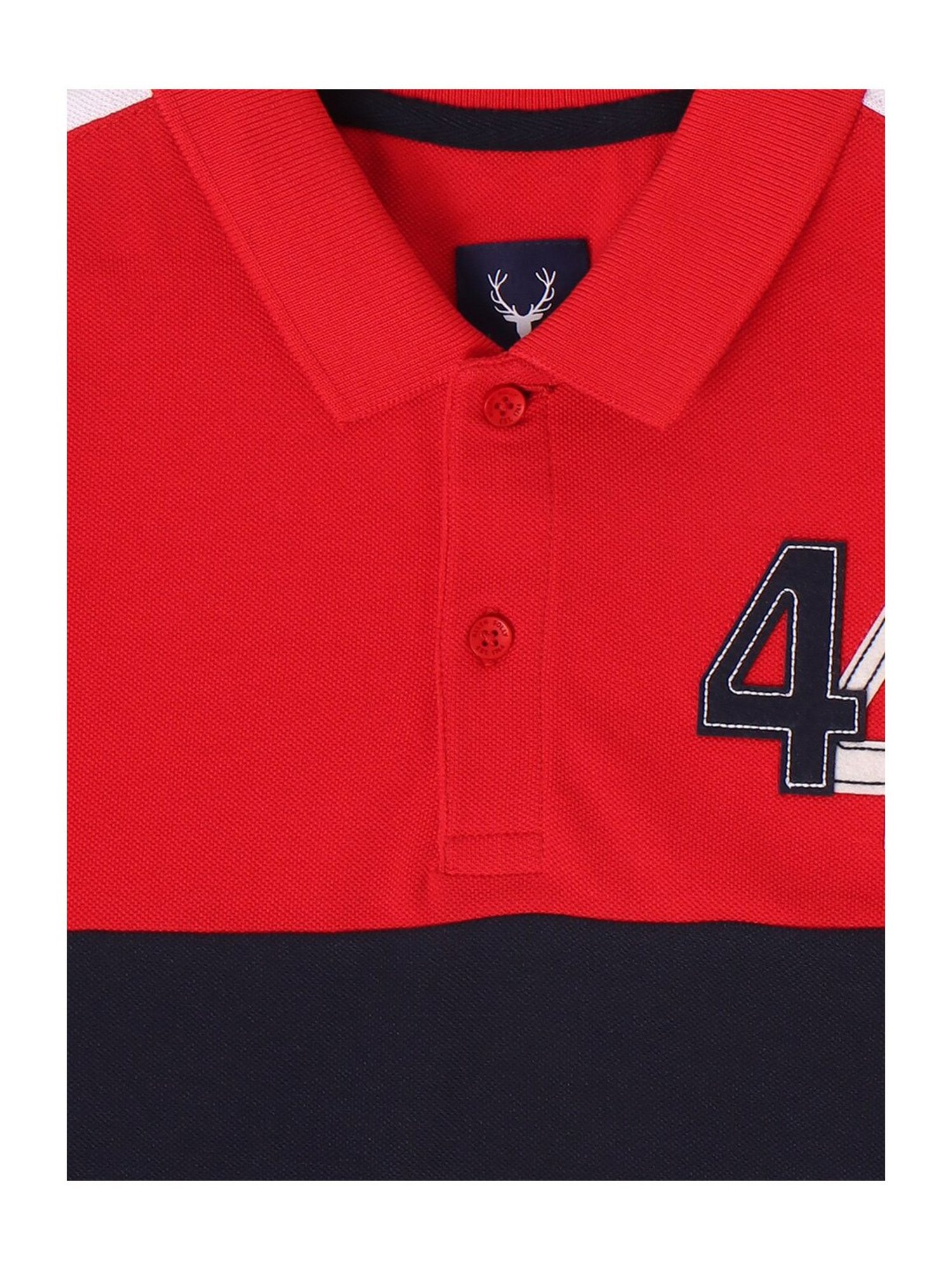 Pantaloons Junior Multicolor Cotton Striped Polo T-Shirt