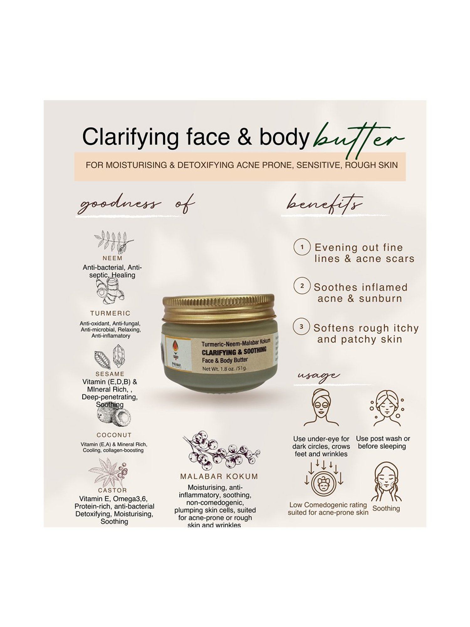 Parama Naturals Clarifying Face & Body Butter