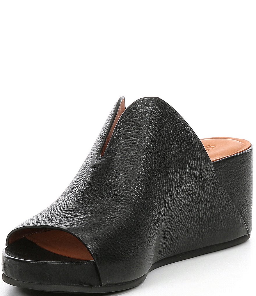 Gentle Souls Gisele Leather Wedge Slides