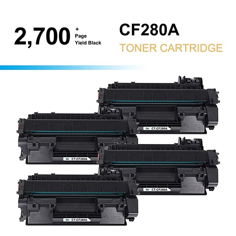 Compatible Toner Cartridge Replacement for HP 80A CF280A 80X CF280X HP Laserjet Pro 400 M401n MFP M425dn M401dne M401dn M401dw M425dw Laserjet Pro 400 Toner M401 M425 Ink (Black, 4-Pack)