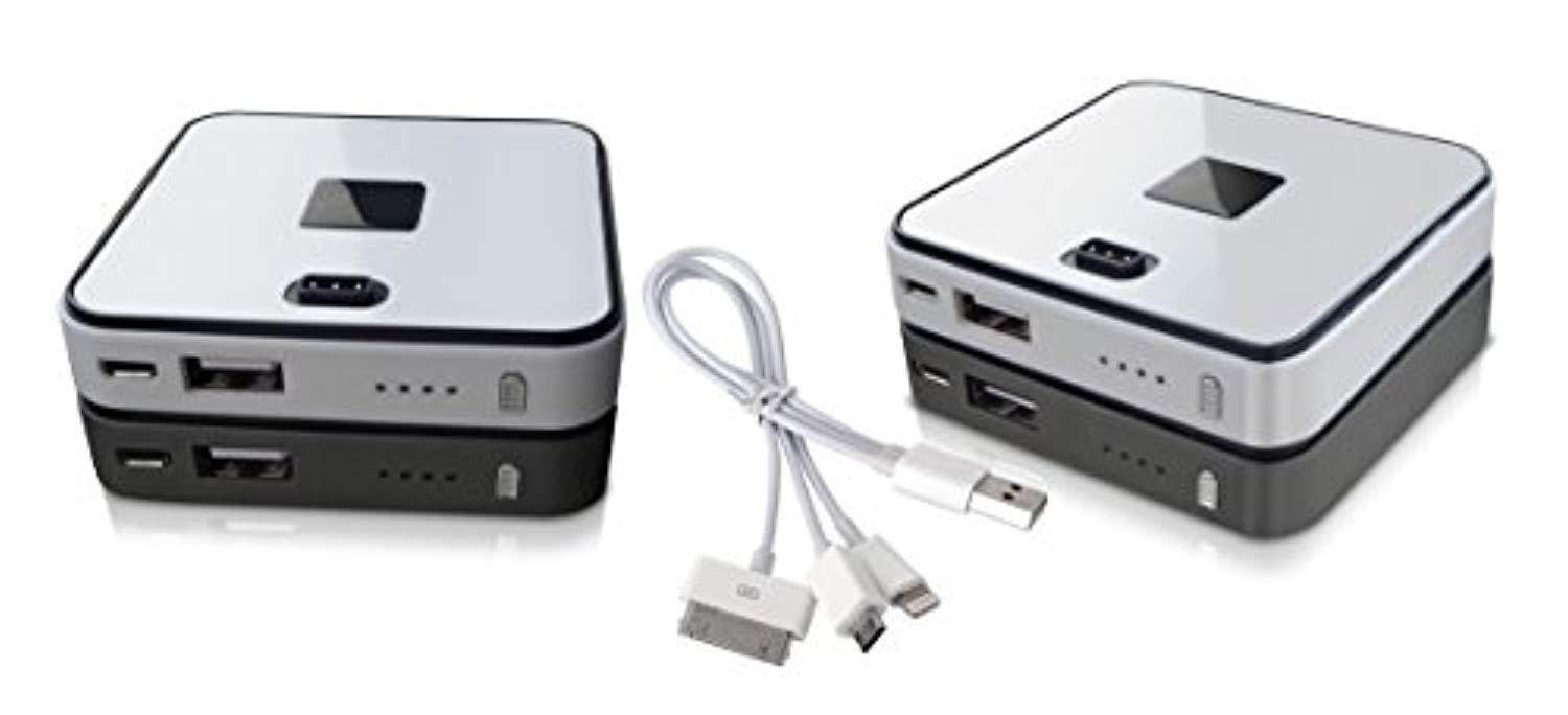 Power Bank (square), 2 x 3000mAh Disc = 6000Ah,  Unique stackable design, linked by magnet,easily detachable & attachable, you decide capacity, Double circuit protection