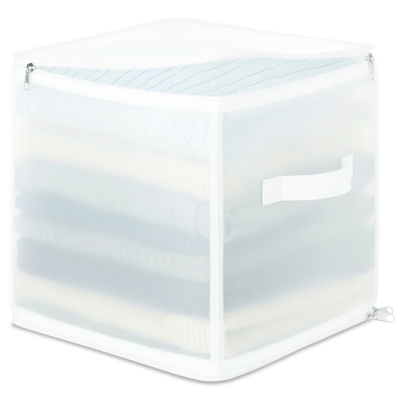 Whitmor Collapsible Zip Cube Clothing Storage Boxes