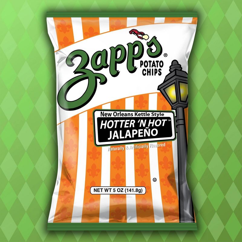 Zapp's New Orleans Kettle Style Hotter 'N Hot Jalapeno Potato Chips - 5oz