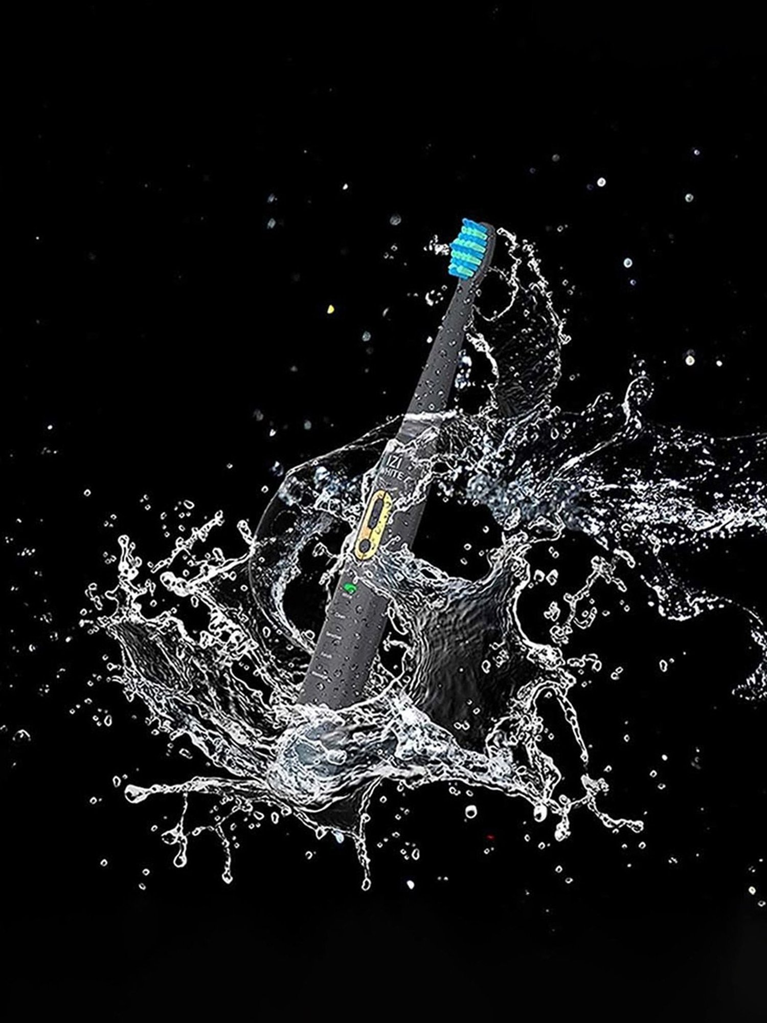 IZI White Ultra Sonic Rechargeable Whitening Electric Toothbrush - Pack of 2 (Black)