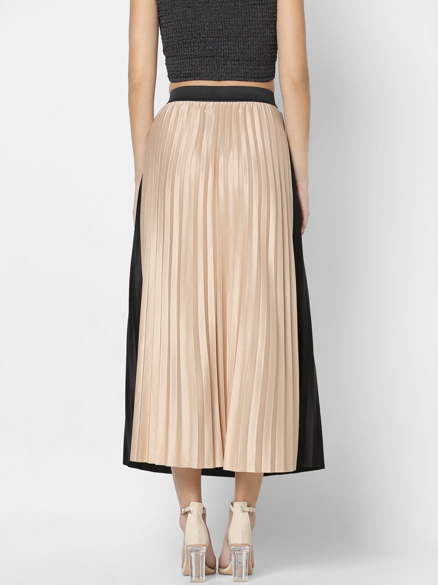 Only Black & Beige Maxi Skirt