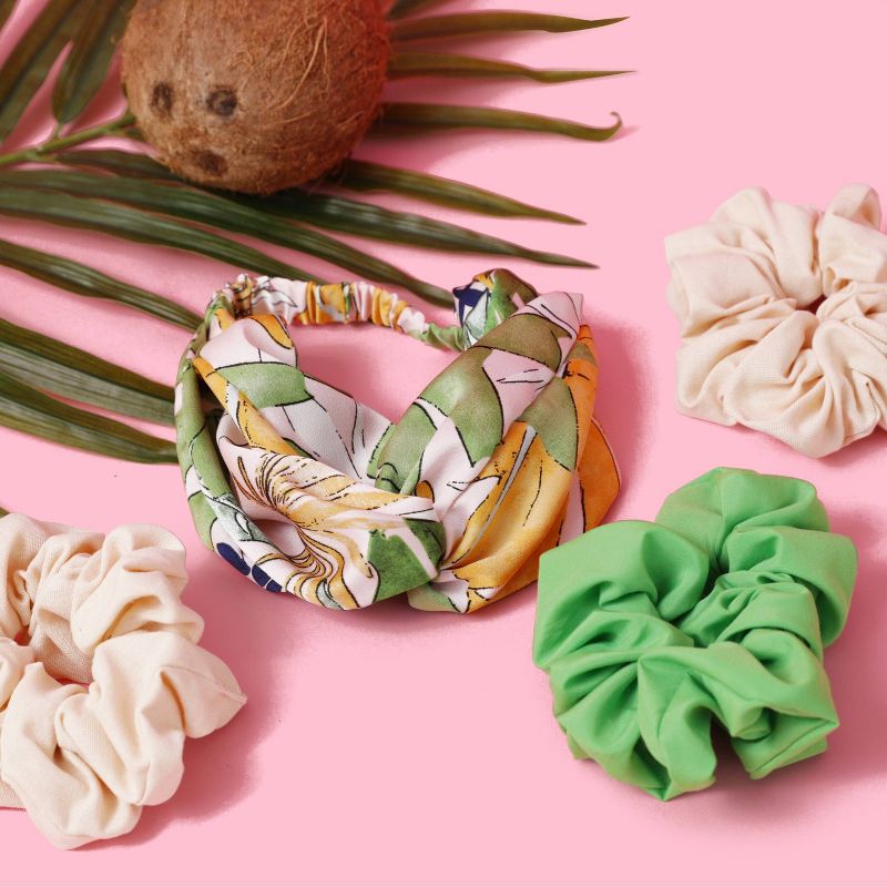 scunci Collection Jumbo Scrunchie - Orange - 2pk