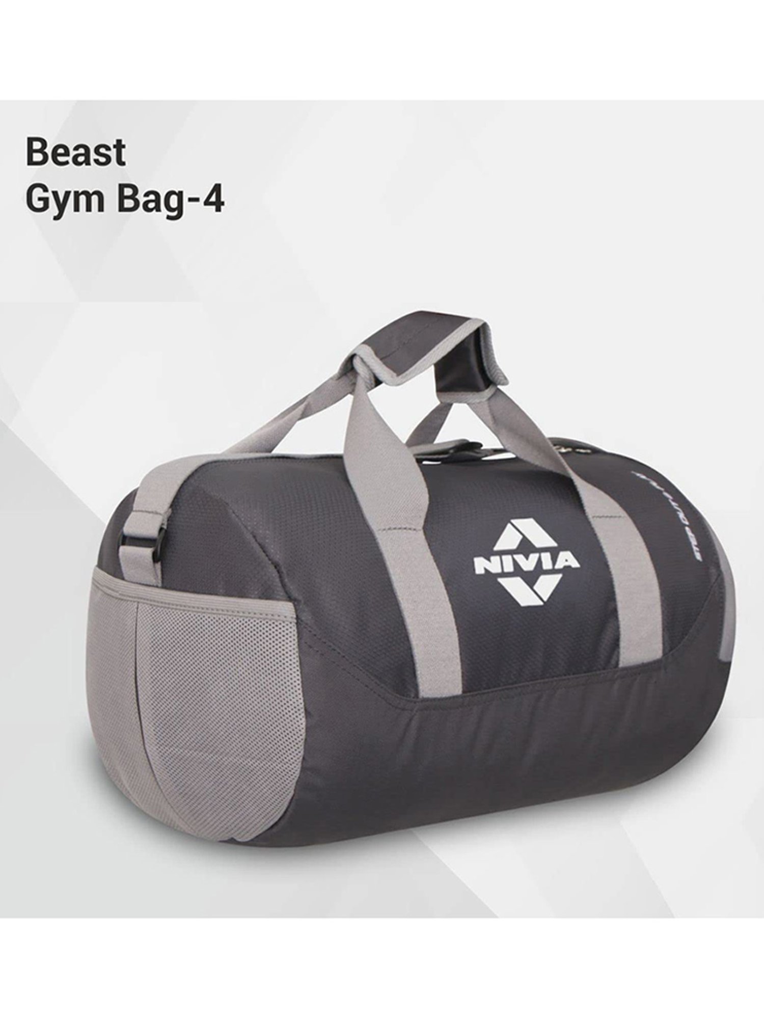 Nivia Beast Gym Bag (Grey) Size - Medium