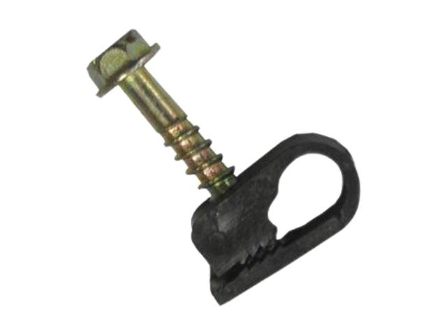 Eagle Aspen 202SB-B Single Flexible Cable Clip with Screw - Black - 100pk