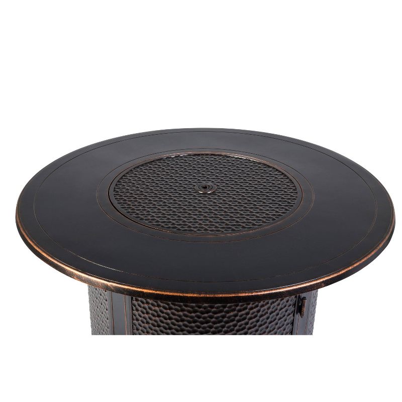 Leeward Hammered Aluminum LPG Fire Pit - Fire Sense