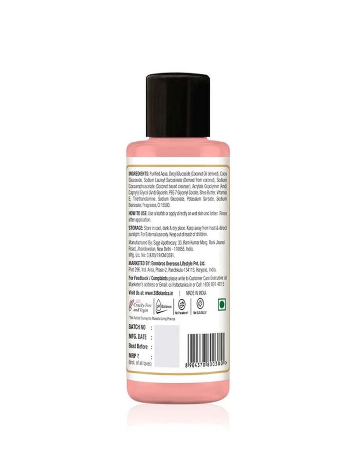 St.Botanica Rose & Cardamom Body Wash - 30 ml