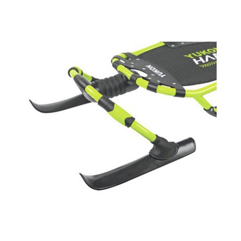 Yukon Charlie's Heavy Duty Durable Steerable Hammerhead Pro HD Snow Sled, Green