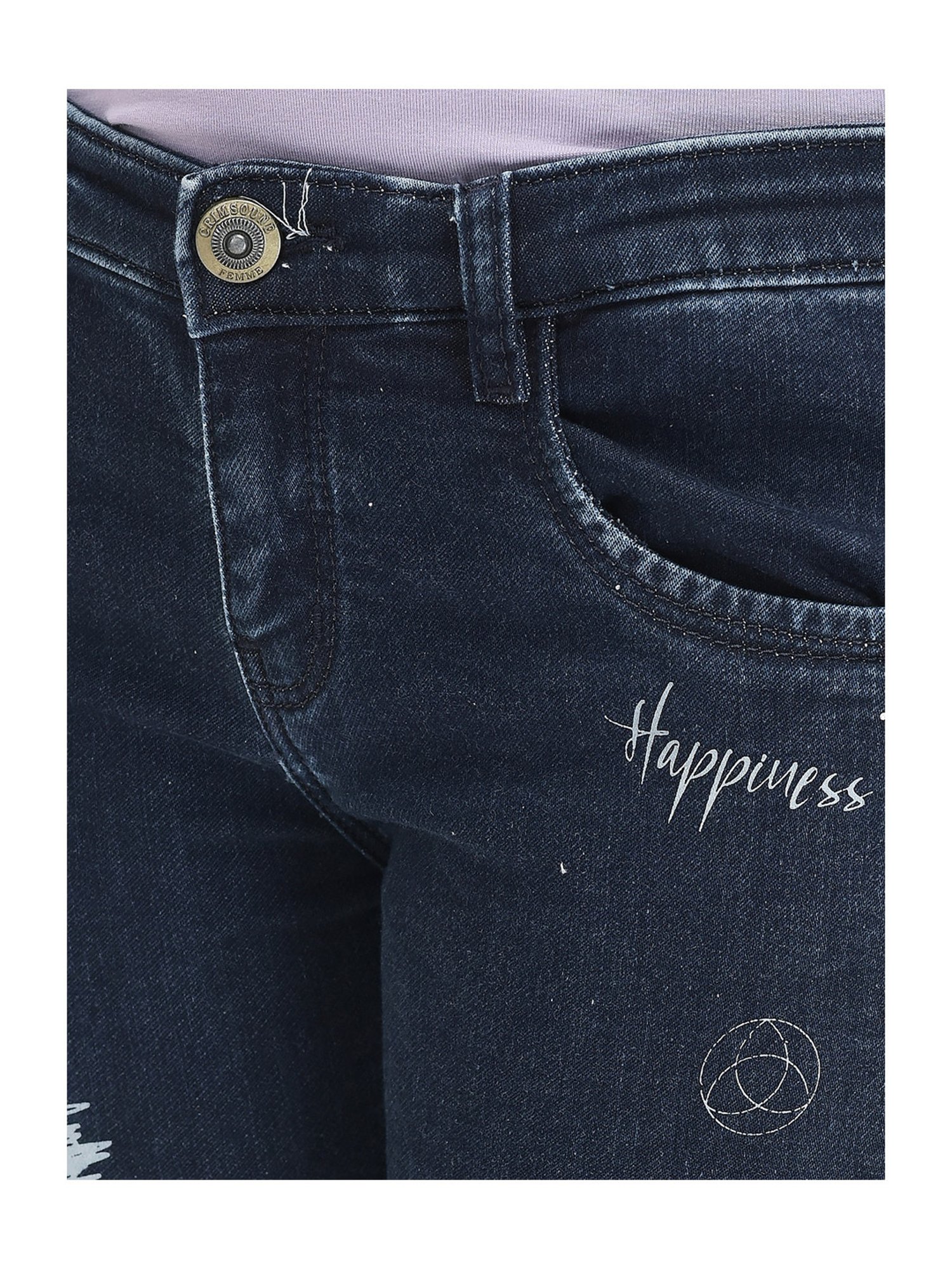 GJ baby Girls Blue Washed Jeans