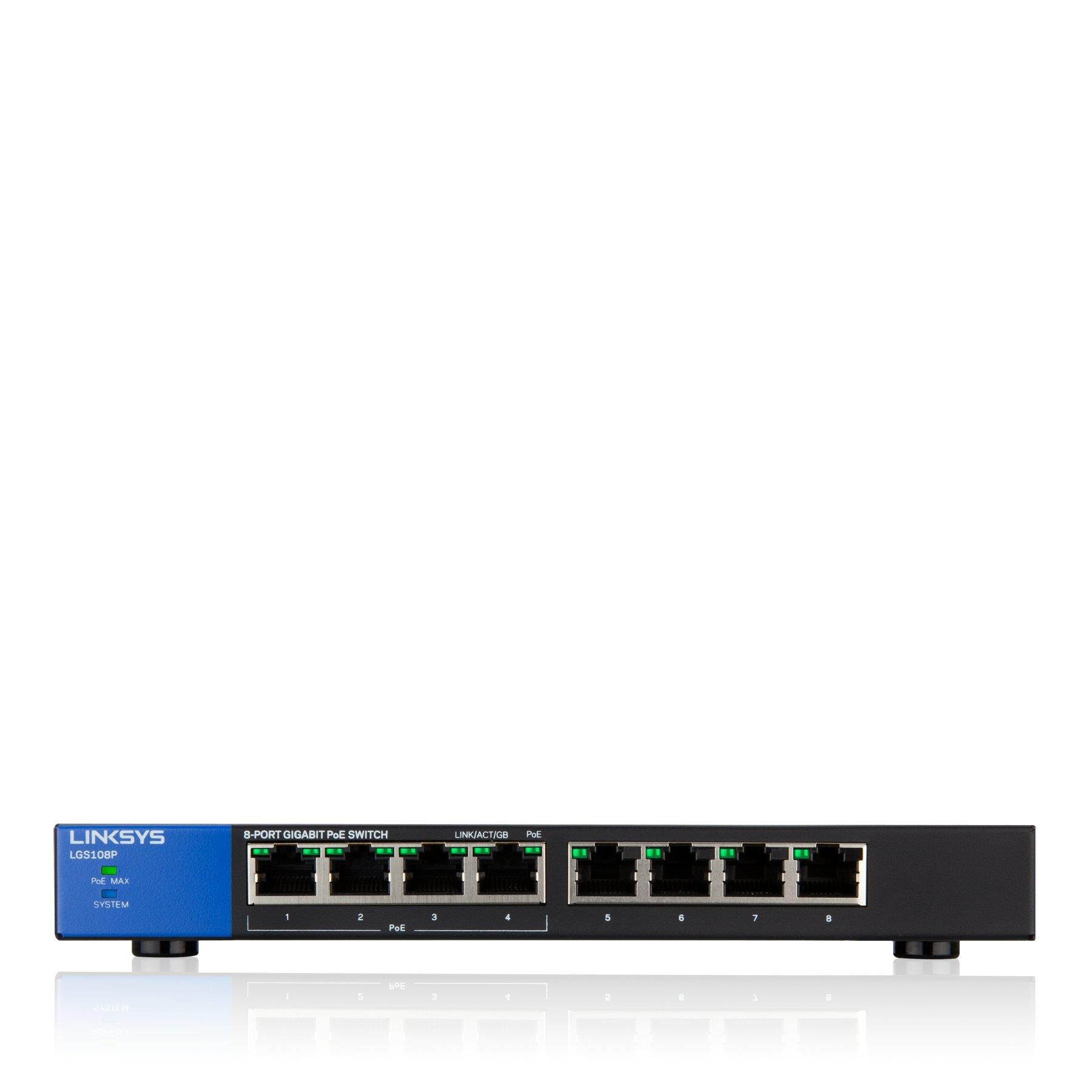 Linksys Business 16-Port Network Switch (Unmanaged Gigabit Ethernet Switch/16-Port 8 Port PoE+ Switch)